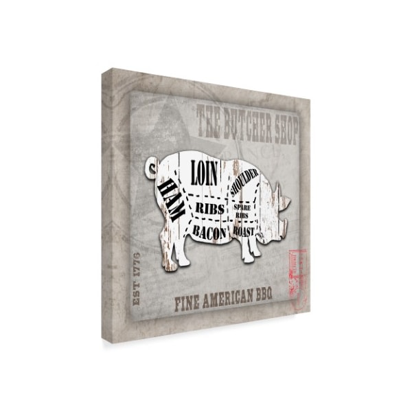 Lightboxjournal 'American Butcher Shop Pig' Canvas Art,18x18